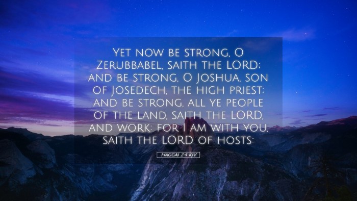 Picture 05 - Haggai 2:4 KJV Desktop Wallpaper - Yet now be strong, O Zerubbabel, saith the LORD; - Desktop Bible Verse Wallpaper