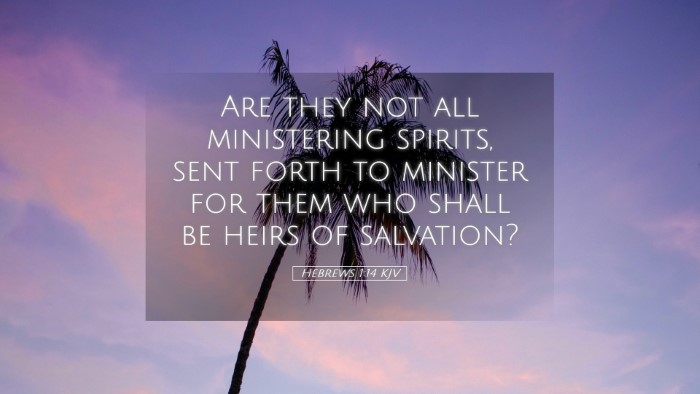 Picture 05 - Hebrews 1:14 KJV Desktop Wallpaper - Are they not all ministering spirits, sent forth - Desktop Bible Verse Wallpaper