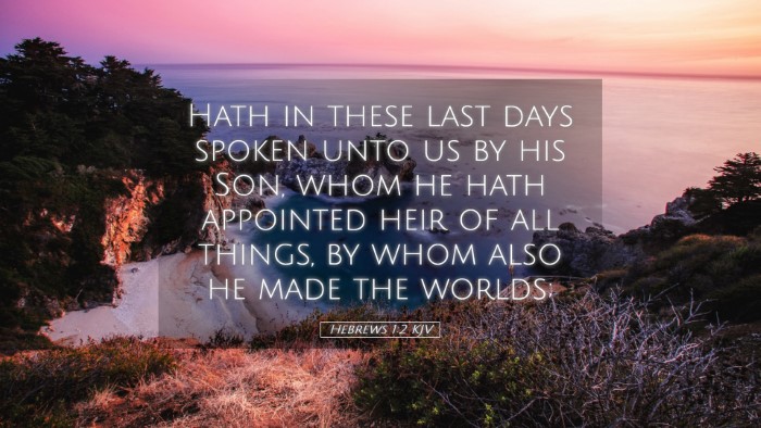 Picture 05 - Hebrews 1:2 KJV Desktop Wallpaper - Hath in these last days spoken unto us by his - Desktop Bible Verse Wallpaper