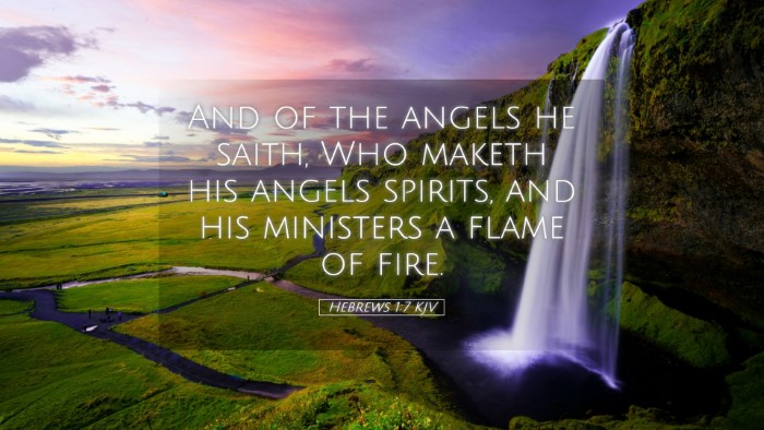Picture 05 - Hebrews 1:7 KJV Desktop Wallpaper - And of the angels he saith, Who maketh his angels - Desktop Bible Verse Wallpaper