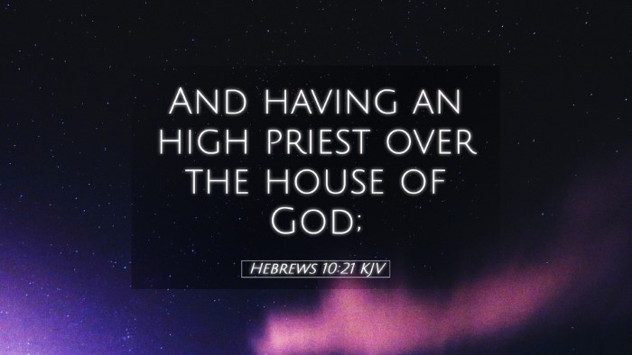 Picture 05 - Hebrews 10:21 KJV Desktop Wallpaper - And having an high priest over the house of - Desktop Bible Verse Wallpaper