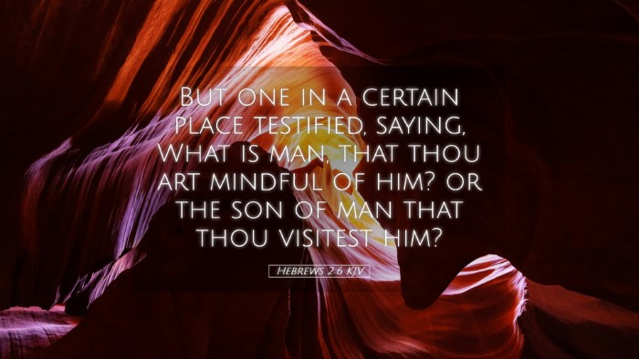 Picture 05 - Hebrews 2:6 KJV Desktop Wallpaper - But one in a certain place testified, saying, - Desktop Bible Verse Wallpaper