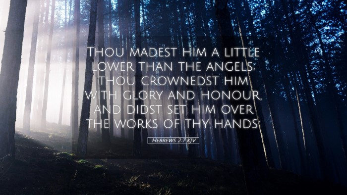 Picture 05 - Hebrews 2:7 KJV Desktop Wallpaper - Thou madest him a little lower than the angels; - Desktop Bible Verse Wallpaper
