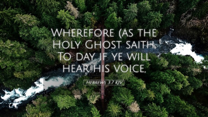 Picture 05 - Hebrews 3:7 KJV Desktop Wallpaper - Wherefore (as the Holy Ghost saith, To day if ye - Desktop Bible Verse Wallpaper