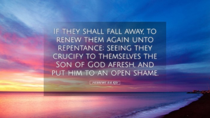 Picture 05 - Hebrews 6:6 KJV Desktop Wallpaper - If they shall fall away, to renew them again unto - Desktop Bible Verse Wallpaper