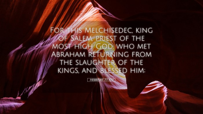 Picture 05 - Hebrews 7:1 KJV Desktop Wallpaper - For this Melchisedec, king of Salem, priest of - Desktop Bible Verse Wallpaper
