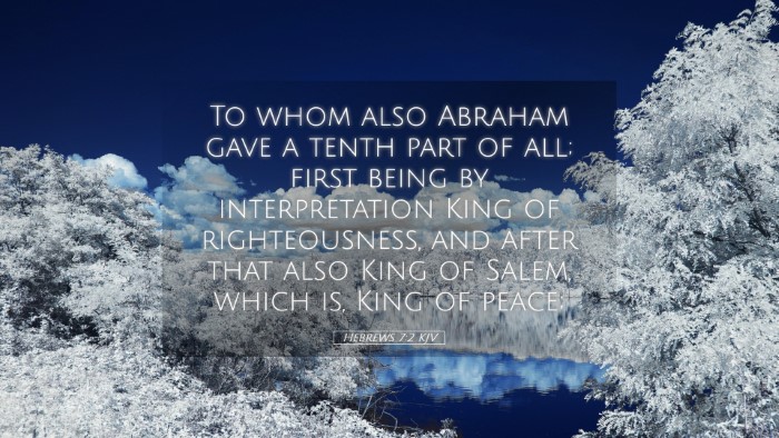 Picture 05 - Hebrews 7:2 KJV Desktop Wallpaper - To whom also Abraham gave a tenth part of all; - Desktop Bible Verse Wallpaper