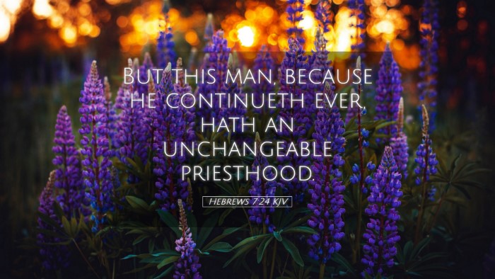 Picture 05 - Hebrews 7:24 KJV Desktop Wallpaper - But this man, because he continueth ever, hath an - Desktop Bible Verse Wallpaper