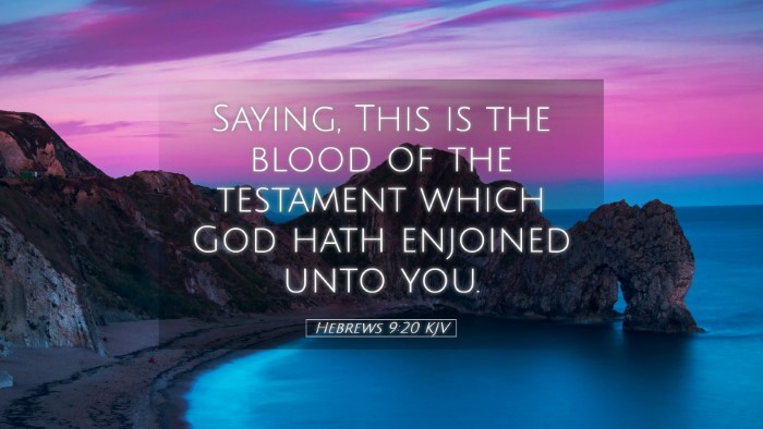 Picture 05 - Hebrews 9:20 KJV Desktop Wallpaper - Saying, This is the blood of the testament which - Desktop Bible Verse Wallpaper