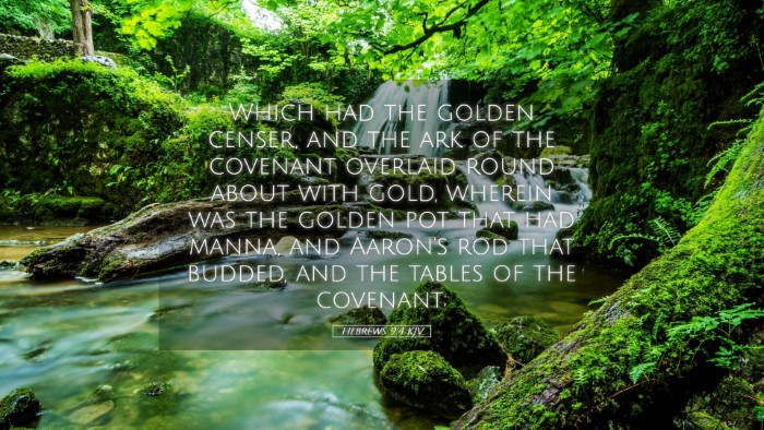 Picture 05 - Hebrews 9:4 KJV Desktop Wallpaper - Which had the golden censer, and the ark of the - Desktop Bible Verse Wallpaper