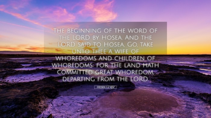 Picture 05 - Hosea 1:2 KJV Desktop Wallpaper - The beginning of the word of the LORD by Hosea. - Desktop Bible Verse Wallpaper