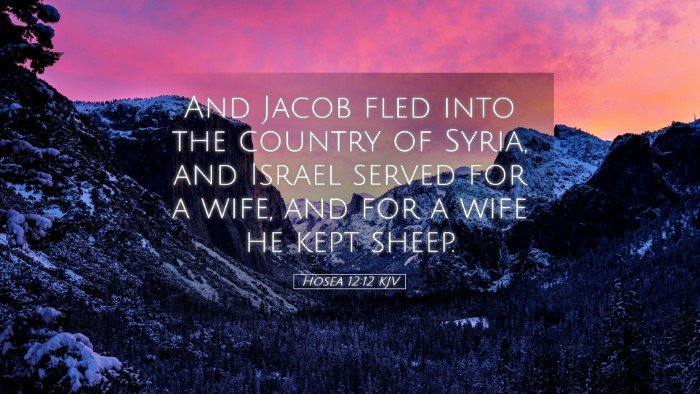 Picture 05 - Hosea 12:12 KJV Desktop Wallpaper - And Jacob fled into the country of Syria, and - Desktop Bible Verse Wallpaper
