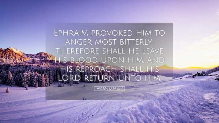 Picture 05 - Hosea 12:14 KJV Desktop Wallpaper - Ephraim provoked him to anger most bitterly: - Desktop Bible Verse Wallpaper