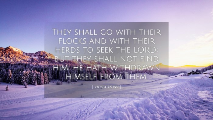 Picture 05 - Hosea 5:6 KJV Desktop Wallpaper - They shall go with their flocks and with their - Desktop Bible Verse Wallpaper