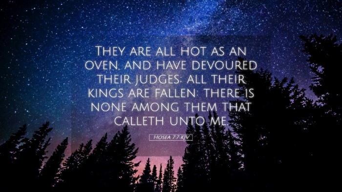 Picture 05 - Hosea 7:7 KJV Desktop Wallpaper - They are all hot as an oven, and have devoured - Desktop Bible Verse Wallpaper