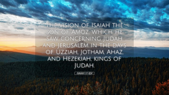 Picture 05 - Isaiah 1:1 KJV Desktop Wallpaper - The vision of Isaiah the son of Amoz, which he - Desktop Bible Verse Wallpaper