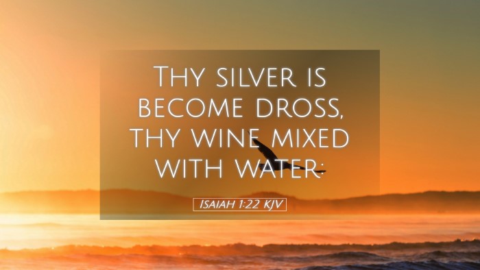 Picture 05 - Isaiah 1:22 KJV Desktop Wallpaper - Thy silver is become dross, thy wine mixed with - Desktop Bible Verse Wallpaper