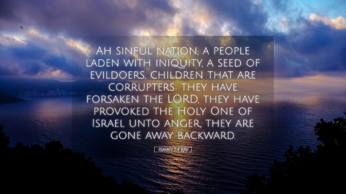 Picture 05 - Isaiah 1:4 KJV Desktop Wallpaper - Ah sinful nation, a people laden with iniquity, a - Desktop Bible Verse Wallpaper