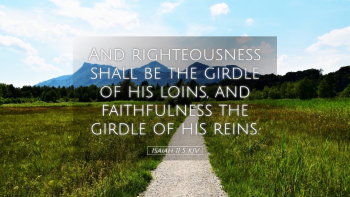 Picture 05 - Isaiah 11:5 KJV Desktop Wallpaper - And righteousness shall be the girdle of his - Desktop Bible Verse Wallpaper