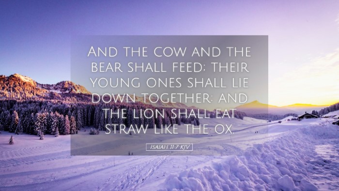 Picture 05 - Isaiah 11:7 KJV Desktop Wallpaper - And the cow and the bear shall feed; their young - Desktop Bible Verse Wallpaper