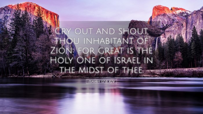 Picture 05 - Isaiah 12:6 KJV Desktop Wallpaper - Cry out and shout, thou inhabitant of Zion: for - Desktop Bible Verse Wallpaper