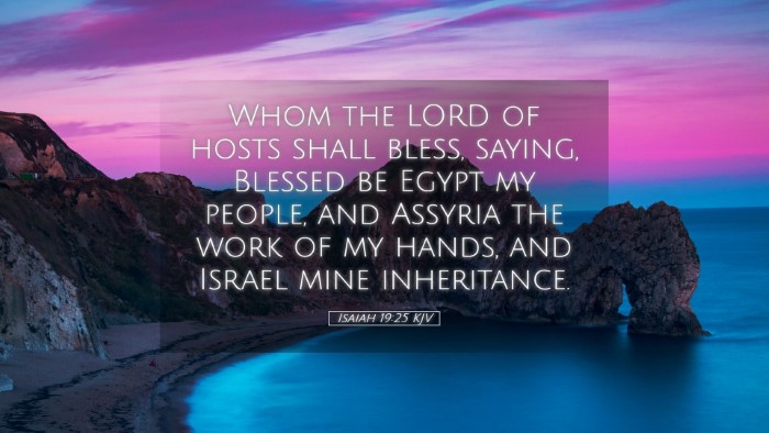 Picture 05 - Isaiah 19:25 KJV Desktop Wallpaper - Whom the LORD of hosts shall bless, saying, - Desktop Bible Verse Wallpaper