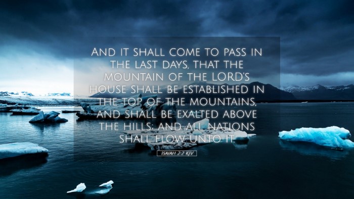 Picture 05 - Isaiah 2:2 KJV Desktop Wallpaper - And it shall come to pass in the last days, that - Desktop Bible Verse Wallpaper