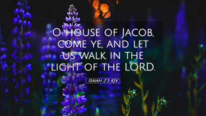 Picture 05 - Isaiah 2:5 KJV Desktop Wallpaper - O house of Jacob, come ye, and let us walk in the - Desktop Bible Verse Wallpaper