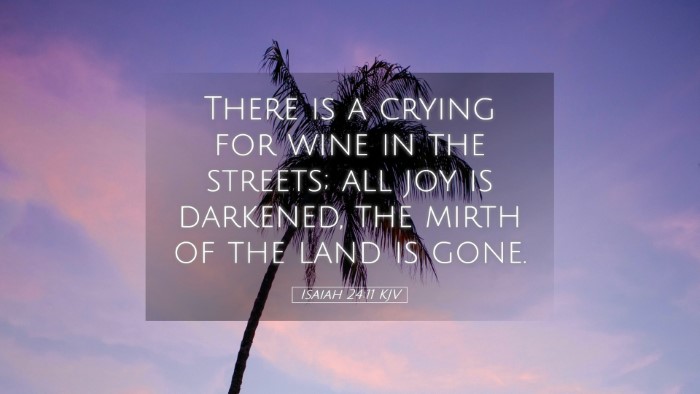 Picture 05 - Isaiah 24:11 KJV Desktop Wallpaper - There is a crying for wine in the streets; all - Desktop Bible Verse Wallpaper