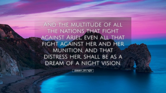 Picture 05 - Isaiah 29:7 KJV Desktop Wallpaper - And the multitude of all the nations that fight - Desktop Bible Verse Wallpaper