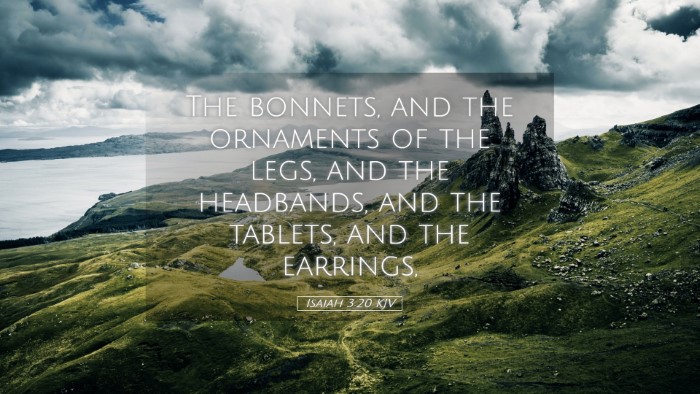 Picture 05 - Isaiah 3:20 KJV Desktop Wallpaper - The bonnets, and the ornaments of the legs, and - Desktop Bible Verse Wallpaper