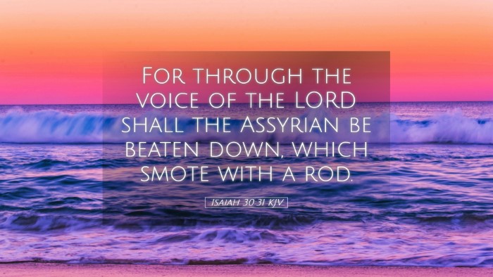 Picture 05 - Isaiah 30:31 KJV Desktop Wallpaper - For through the voice of the LORD shall the - Desktop Bible Verse Wallpaper