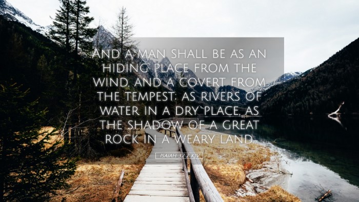 Picture 05 - Isaiah 32:2 KJV Desktop Wallpaper - And a man shall be as an hiding place from the - Desktop Bible Verse Wallpaper