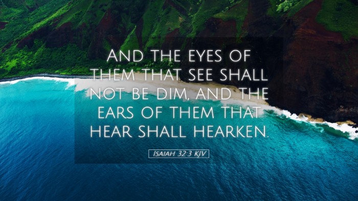 Picture 05 - Isaiah 32:3 KJV Desktop Wallpaper - And the eyes of them that see shall not be dim, - Desktop Bible Verse Wallpaper