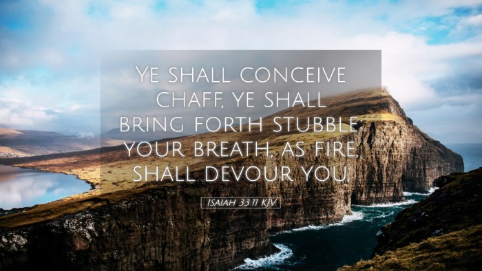Picture 05 - Isaiah 33:11 KJV Desktop Wallpaper - Ye shall conceive chaff, ye shall bring forth - Desktop Bible Verse Wallpaper