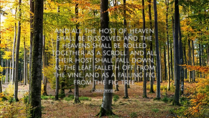 Picture 05 - Isaiah 34:4 KJV Desktop Wallpaper - And all the host of heaven shall be dissolved, - Desktop Bible Verse Wallpaper