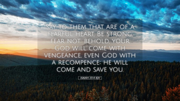 Picture 05 - Isaiah 35:4 KJV Desktop Wallpaper - Say to them that are of a fearful heart, Be - Desktop Bible Verse Wallpaper