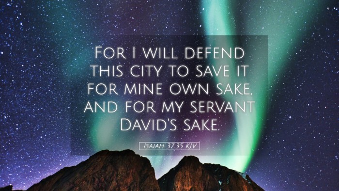 Picture 05 - Isaiah 37:35 KJV Desktop Wallpaper - For I will defend this city to save it for mine - Desktop Bible Verse Wallpaper