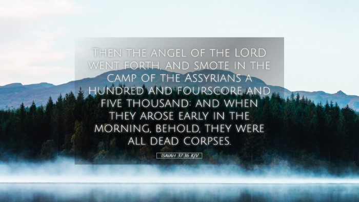 Picture 05 - Isaiah 37:36 KJV Desktop Wallpaper - Then the angel of the LORD went forth, and smote - Desktop Bible Verse Wallpaper