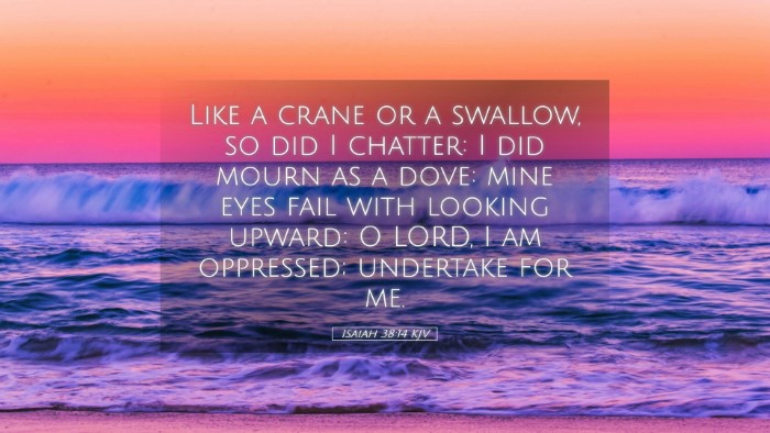 Picture 05 - Isaiah 38:14 KJV Desktop Wallpaper - Like a crane or a swallow, so did I chatter: I - Desktop Bible Verse Wallpaper