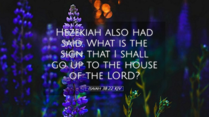 Picture 05 - Isaiah 38:22 KJV Desktop Wallpaper - Hezekiah also had said, What is the sign that I - Desktop Bible Verse Wallpaper