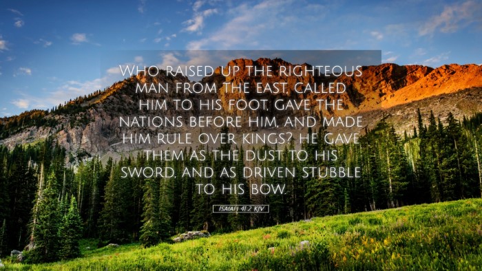 Picture 05 - Isaiah 41:2 KJV Desktop Wallpaper - Who raised up the righteous man from the east, - Desktop Bible Verse Wallpaper