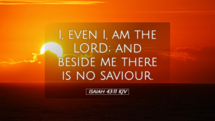 Picture 05 - Isaiah 43:11 KJV Desktop Wallpaper - I, even I, am the LORD; and beside me there is no - Desktop Bible Verse Wallpaper