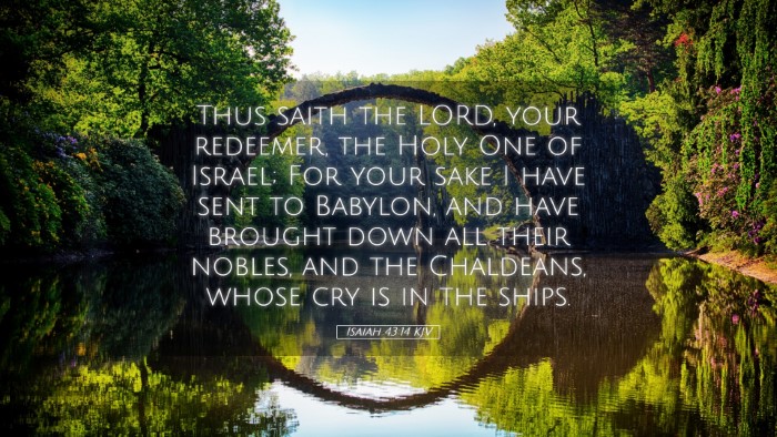 Picture 05 - Isaiah 43:14 KJV Desktop Wallpaper - Thus saith the LORD, your redeemer, the Holy One - Desktop Bible Verse Wallpaper