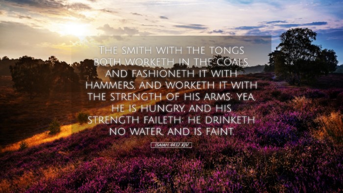 Picture 05 - Isaiah 44:12 KJV Desktop Wallpaper - The smith with the tongs both worketh in the - Desktop Bible Verse Wallpaper