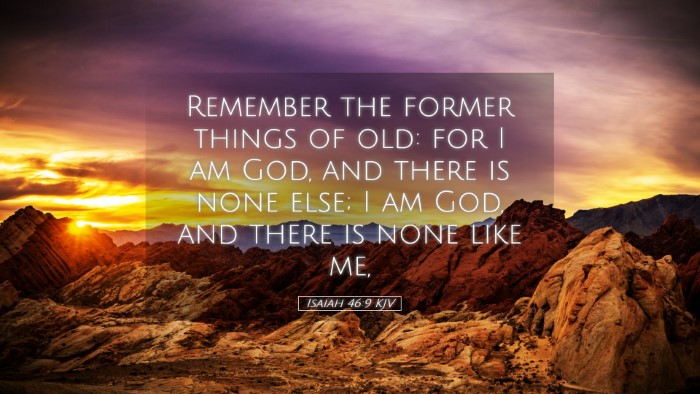 Picture 05 - Isaiah 46:9 KJV Desktop Wallpaper - Remember the former things of old: for I am God, - Desktop Bible Verse Wallpaper