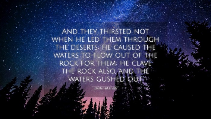 Picture 05 - Isaiah 48:21 KJV Desktop Wallpaper - And they thirsted not when he led them through - Desktop Bible Verse Wallpaper