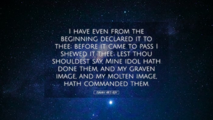 Picture 05 - Isaiah 48:5 KJV Desktop Wallpaper - I have even from the beginning declared it to - Desktop Bible Verse Wallpaper