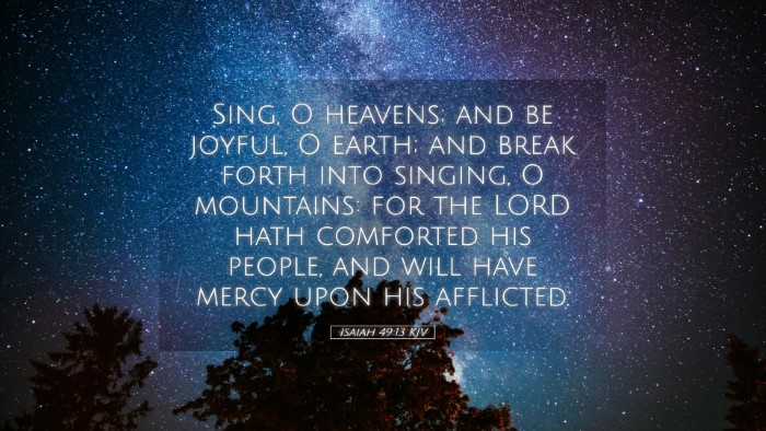 Picture 05 - Isaiah 49:13 KJV Desktop Wallpaper - Sing, O heavens; and be joyful, O earth; and - Desktop Bible Verse Wallpaper