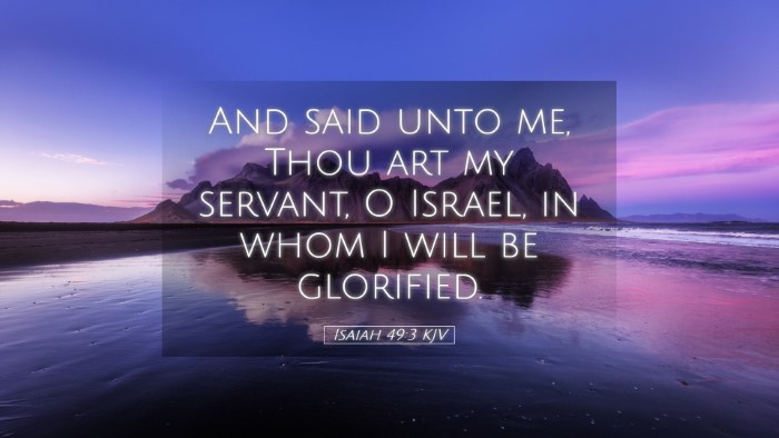 Picture 05 - Isaiah 49:3 KJV Desktop Wallpaper - And said unto me, Thou art my servant, O Israel, - Desktop Bible Verse Wallpaper